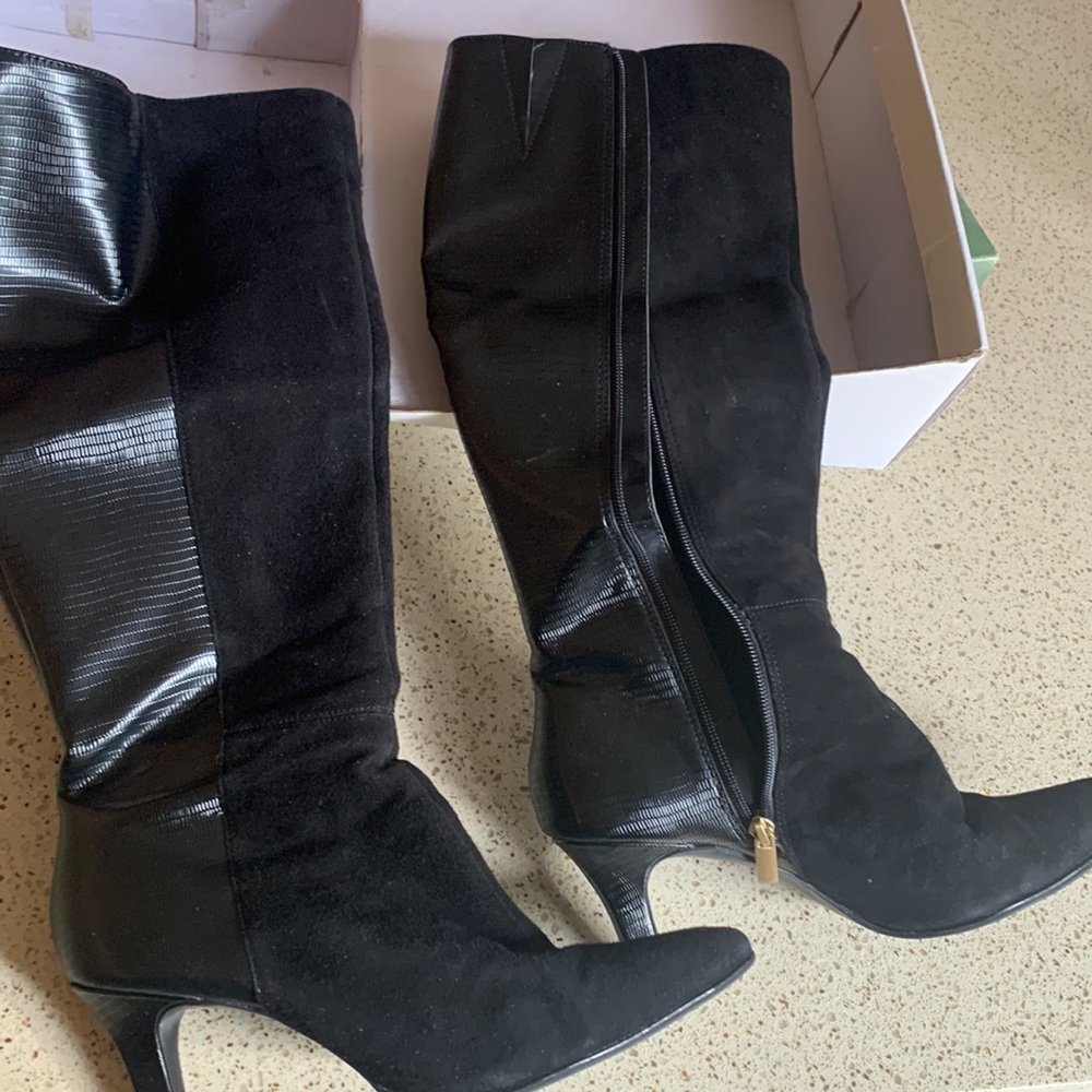 Bandolino Below knee half leather 3 inches heel dressy women boots